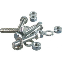 Пакет болт с гайкой и шайбой Метизный двор цинк М6х40 мм 10 шт. 4607173901743