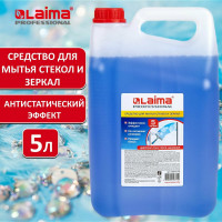 Средство для мытья стекол и зеркал LAIMA 5 л, PROFESSIONAL, 601610