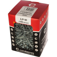 Саморез Стройметиз 3,5х40 универсальный, белый цинк уп. 1000 шт. 2150478
