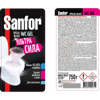 Чистящее средство 750 г WC gel Special Black SANFOR 1896 601978