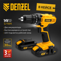 Аккумуляторная дрель-шуруповерт DENZEL CDL-IB-14-02 26112