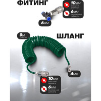 Пистолет продувочный 120 мм со шлангом и переходником Rockforce RF-SG-01(26130)