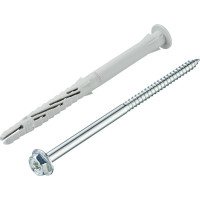 Фасадный дюбель с шурупом Tecfi шлиц TORX, прессшайба 10x140 4 шт 147659