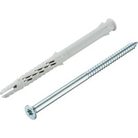 Фасадный дюбель с шурупом Tecfi потайная головка, шлиц TORX 10x140 4 шт 147671