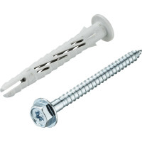 Фасадный дюбель с шурупом Tecfi шлиц TORX, прессшайба 10x80 4 шт 147656