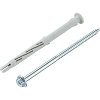 Фасадный дюбель с шурупом Tecfi шлиц TORX, прессшайба 8x120 4 шт 147654