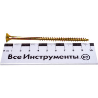 Универсальный саморез по дереву КрепСтройГрупп 6х100 желтый цинк, 50 шт. 145453
