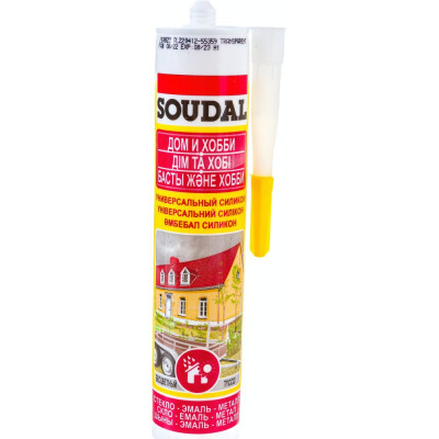 Soudal универсальный силикон бесцветный 105905