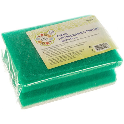 Elfe Губка профильная Comfort, 122х86х48 мм light, 92363