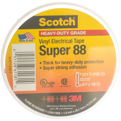 Изолента пвх 3М Scotch Super 88 7100079942