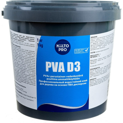 Водостойкий клей для дерева KIILTO PVA D3 T6560.001