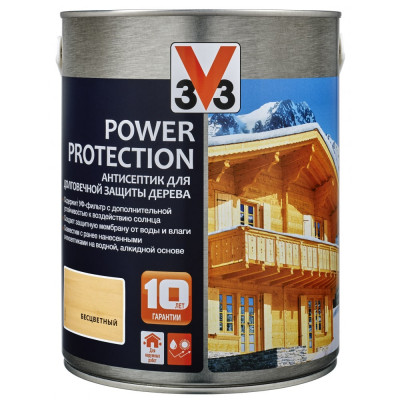 Алкидный антисептик для дерева V33 POWER PROTECTION 117392