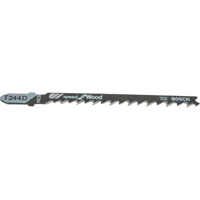 Bosch Пилки длобзика 100шт, T244D, HCS, 74мм, хв-1уп, кррез 2.608.637.881 140985