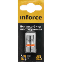 Inforce вставка-бита шестигранная HEX5 L 25 2шт в упаковке 11-01-374