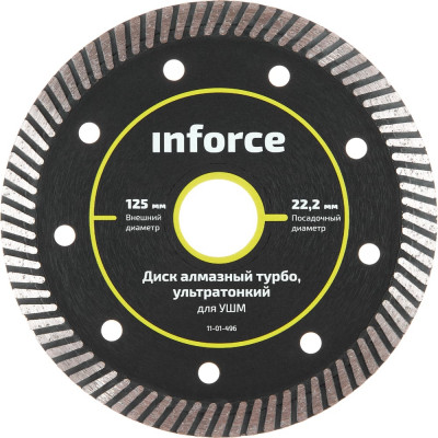 Inforce диск алмазный турбо ультратонкий для УШМ 11-01-496