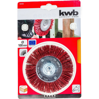 Kwb щетка плоская нейлон.100 мм груб. 6044-30