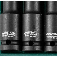 Набор торцевых головок ударных глубоких 11 предметов (1/2"DR 10-24 мм) Jonnesway S03AD4111S