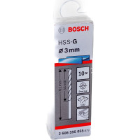 Сверло HSS-G Standardline (10 шт; 3х61 мм; HSS) по металлу Bosch 2608595055