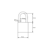 Замок навесной APECS PD-01-50-L 15853 00015853
