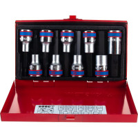 Набор торцевых насадок KING TONY 1/2 HEX 4-17 мм 9 предметов 4120PR