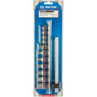 Набор торцевых головок с воротком 1/2", 3/8", TORX Е-стандарт, Е4-Е20, 12шт KING TONY 7112PR