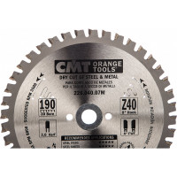 Диск пильный по металлу (190x30x2/1.6 мм; Z40; TCG) CMT 226.040.07M