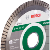 Диск алмазный отрезной Best for Ceramic Extraclean Turbo (125х22.2 мм) для УШМ Bosch 2608602479