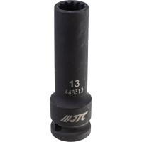 Головка торцевая 1/2” 13 12-ти гранная ударная тонкостенная L=82мм JTC 448313