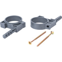 Одинарный пластиковый кронштейн с дюбелем MasterProf 50 мм, 2 шт ИС.130168