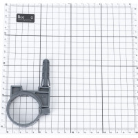 Одинарный пластиковый кронштейн с дюбелем MasterProf 50 мм, 2 шт ИС.130168