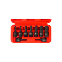 Набор ударных бит-головок 3/8" HEX H3-14 мм, длина 52 мм, в кейсе (9 предметов) JTC J309H