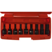 Набор ударных бит-головок 3/8" HEX H3-14 мм, длина 52 мм, в кейсе (9 предметов) JTC J309H