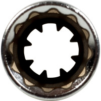 Головка для свечей зажигания (12 граней, 14 мм, 1/2", резиновый фиксатор) KING TONY 463014RC