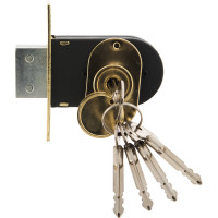 Врезной замок APECS 90-K-G 17285