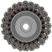 Щетка для УШМ, 100 мм, М14, "чашка", крученая проволока 0,8 мм// MATRIX 74623