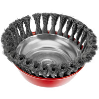 Щетка чашечная для УШМ (150 мм; М14; крученая проволока 0.35 мм) MATRIX 74618