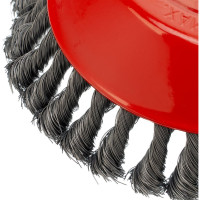 Щетка чашечная для УШМ (150 мм; М14; крученая проволока 0.35 мм) MATRIX 74618