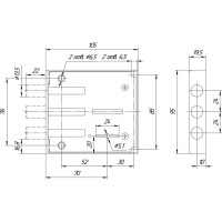 Замок МЕТТЭМ ЗВ8 812.0.0 3 ключа 17730