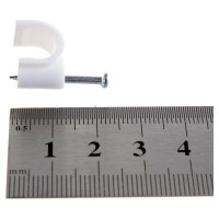 Пластиковая круглая скоба с гвоздем FORTISFLEX СПК 10 25шт 49462