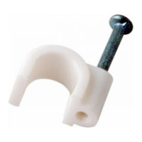 Пластиковая круглая скоба с гвоздем FORTISFLEX СПК 7 50шт 50025