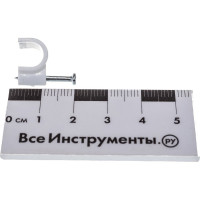 Пластиковая круглая скоба с гвоздем FORTISFLEX СПК 8 40шт 49460