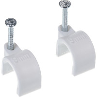 Пластиковая круглая скоба с гвоздем FORTISFLEX СПК 9 30шт 49461