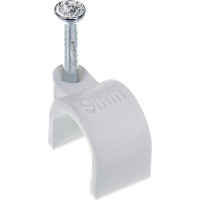 Пластиковая круглая скоба с гвоздем FORTISFLEX СПК 9 30шт 49461