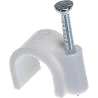 Пластиковая круглая скоба с гвоздем FORTISFLEX СПК 9 30шт 49461