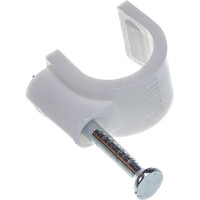 Пластиковая круглая скоба с гвоздем FORTISFLEX СПК 9 30шт 49461