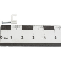 Пластиковая плоская скоба с гвоздем FORTISFLEX СПП 4 50шт 49448