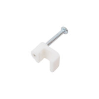 Пластиковая плоская скоба с гвоздем FORTISFLEX СПП 5 50шт 49449