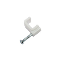 Пластиковая плоская скоба с гвоздем FORTISFLEX СПП 8 40шт 49452