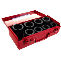 Набор ударных торцевых головок (1", шестигранные, 24-41 мм, 8 предметов) KING TONY 8410MP