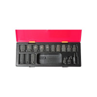 Набор ударных двенадцатигранных торцевых головок 1/2" 10-24мм в кейсе 16шт JTC-K4162